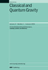 CLASSICAL AND QUANTUM GRAVITY雜志封面